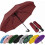 Windproof Compact Travel Umbrella, Automatic Folding, Portable for Men/Women/Teens – Wine Red 1