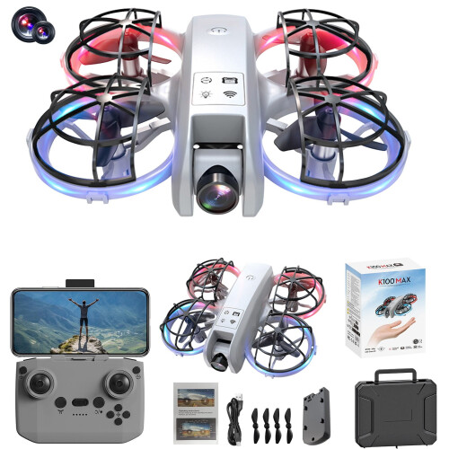 RC-kameradrone lapsille 8+, WiFi FPV, LED-valot
