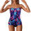 Μαγιό Tankini για γυναίκες, στράπλες, μαγιό με ενίσχυση και push-up, μοντέρνο φλοράλ 1