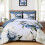 Burnt Orange Floral Comforter Set Queen 7-Piece 1