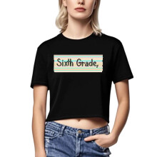 Naisten trendikäs printtikuvioinen lyhythihainen crop toppi - nappiin upotettu kesätoppi, plus-kokoiset XS-XL, mausteiset topit