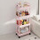 4-Tier Rolling Storage Cart with Lockable Wheels – Compatible with Kitchen, Bathroom & Office 1