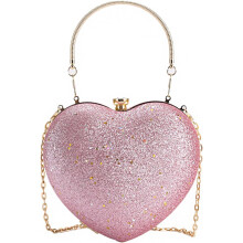 Sparkly Clutch Purses for Women,Heart Shape Evening Clutch Bag, Purse Handbag for Formal Wedding Cocktail Party