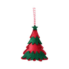Julgransprydnad i non-woven-stil med snöflingemotiv 11,5 x 7,5 cm