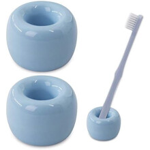 Porte-brosses à dents en céramique bleu (lot de 2)