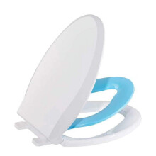 2-in-1 Toddler Toilet Seat with Built-in Potty Trainer, Slow-Close & Magnets, Compatible with Round Toilets