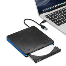 Externe USB-cd/dvd-drive met lade voor snelle lees- en schrijfbewerkingen