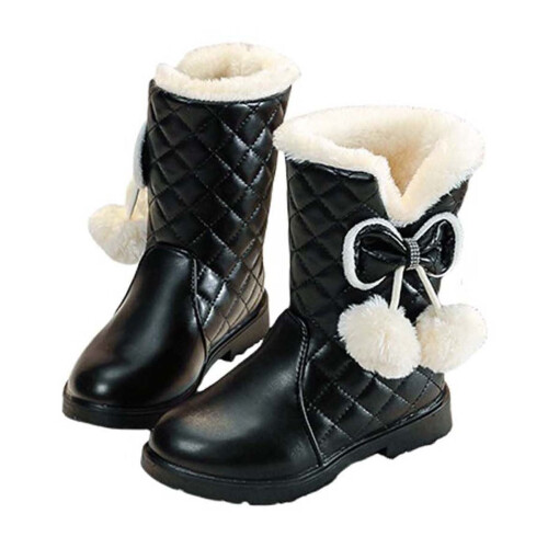 Μπότες χιονιού για κορίτσια, παιδικά, ζεστά, με κορδόνια, ψεύτικα, αντιολισθητικά,