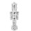 Glass Nutcracker Figurine 34 cm Silver 1