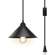 Pendant Light with Switch Industrial Vintage 1 Pack