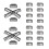 Kit de peines para cables para la gestión de cables de PC – 24 piezas 1