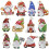 Kerst diamantschilderij sleutelhangerset 5D Kerstman kabouter 1