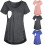 Maternity nursing shirt black XL short sleeve 1