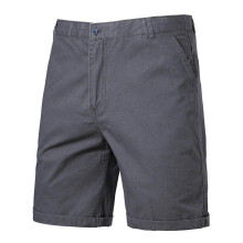 Shorts for menn Ensfarget Avslappet Løs Knappelommer i midjen Strandbukser Shorts Bukser S-5XL