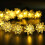 Φωτιστικά Sloar Flower String, LED Lotus Fairy Lights Αδιάβροχα Χριστουγεννιάτικα Φώτα Λουλουδιών 1