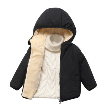 Doudoune courte matelassée pour enfants, automne-hiver, garçons et filles, noire, 5-6 ans