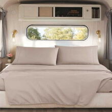 Set di lenzuola matrimoniali in microfibra a 1800 fili per camper.