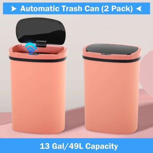 13-gallons smart sensor-søppelbøtte – 2-pakning