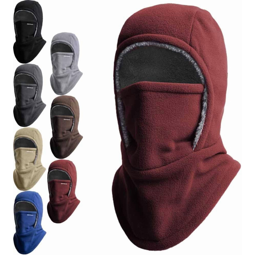 Unisex Fleece Balaclava Winter Ski Mask Â Black 9058772176943