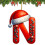 Set van 26 kerstboomversieringen met de letters AZ. 1