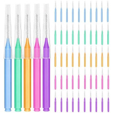 Conjunto de 50 escovas interdentais em 5 cores