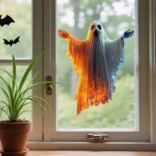 Autocollants fantômes d'Halloween pour fenêtres, stickers muraux décoratifs festifs pour la maison et les supermarchés, décorations de fêtes