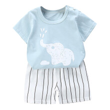 Zomerpakje voor peuters en kinderen, babyjongens en -meisjes, modieus, schattig T-shirt met korte mouwen en shortje, pakje met cartoonprint, casual