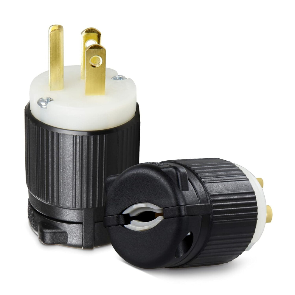 Nema 5-15P 125V 15A 3-Prong Male Plug 2-Pack 9104899474339