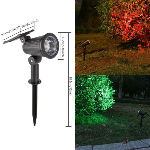 Solar Outdoor Spotlight with Motion Sensor, Waterproof, Wireless Ground Inserted, LED Pathway Light for Garden/Courtyard, Remote Control – 1