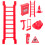 40Stk Kunststoff Mini Rot Puppenhaus Accessoires 1