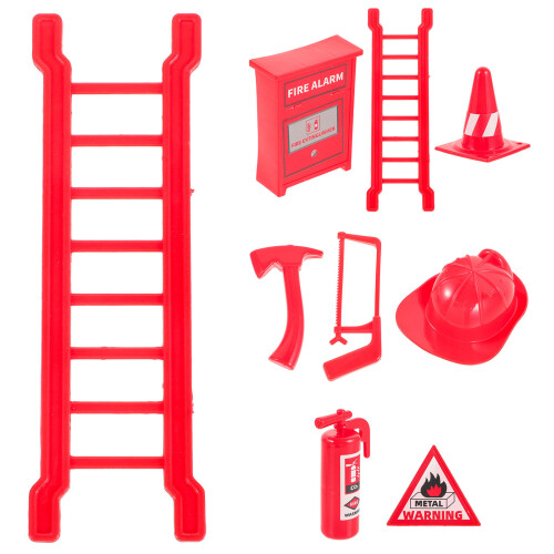 40Stk Kunststoff Mini Rot Puppenhaus Accessoires
