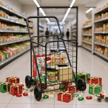 Carrito de compras plegable portátil para supermercado, lavandería y otras actividades al aire libre. Carrito de compras plegable resistente con