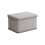 Medium Lidded Storage Box with Striped Design, Foldable Fabric Organizer for Clothes and Wardrobe, Stackable Durable Home Container 1