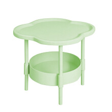 2-Tier Round End Table with Removable Tray