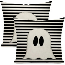 Halloween Örngott 18x18 Svart Spöke Set med 2