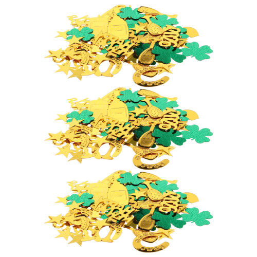 3Pcs Multi Plastic Happy New Year Table Confetti for Party Decorations