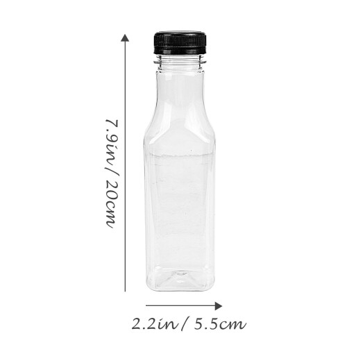 Garrafas de leite de plástico de 350ml com tampa de rosca (pacote com 6) 1