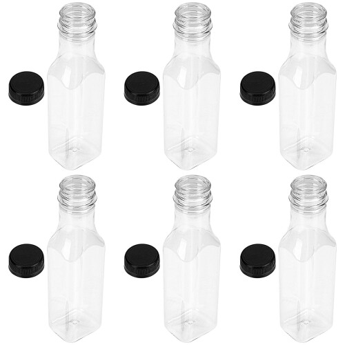 Garrafas de leite de plástico de 350ml com tampa de rosca (pacote com 6) 2