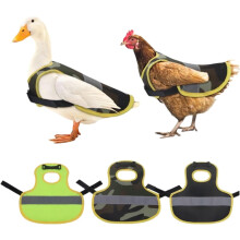 Reflective Chicken Saddles Hen Waterproof Feather Night Protection Clothing Poultry Apron Duck Goose (3-Pack)