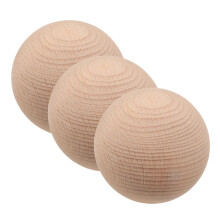 15Pcs Beech Wood Round Balls for Outdoor Sports Garden Lawn Fun