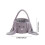 Easter basket with plush rabbit decor flocked velvet 3