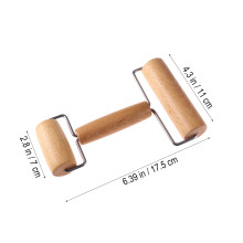2Pcs Portable Wooden Dough Roller Nonstick Rolling Pin for Baking