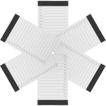12Pcs Compact White Lined Notebook Daily Planner for Office and Travel