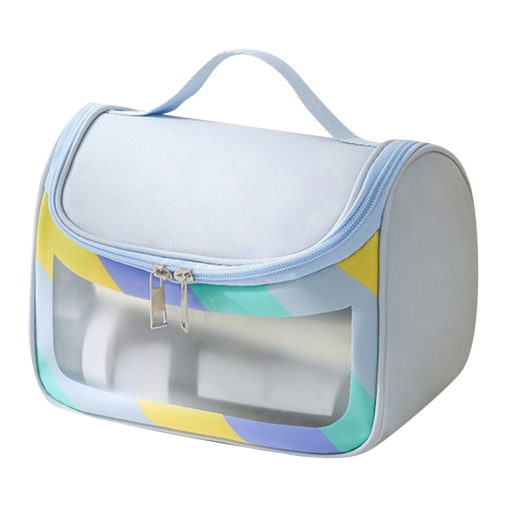 Light Transparent Makeup Bag Portable Travel Cosmetic Organizer Hand Held Sundries Storage Pouch for Daily Necessities