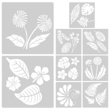18Pcs Smooth Edge Pet Stencils for Painting Templates and Art Crafts