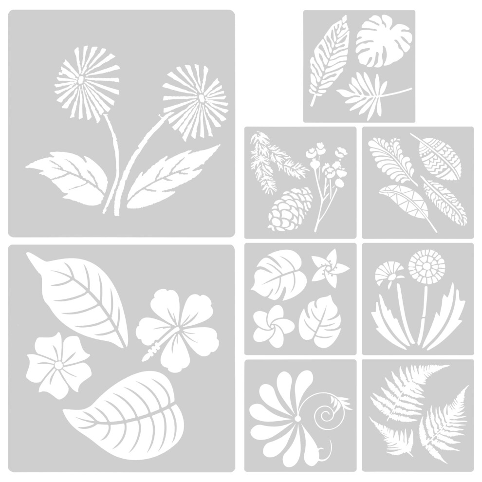 18Pcs Smooth Edge Pet Stencils For Painting Templates And Art Crafts 3653710802180