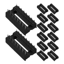 120Pcs Standard 16Pin Ic Socket Dual Row Black Pbt Ic Adapter