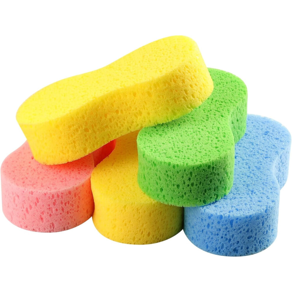 5Pcs Extra Thick Car Wash Sponges, 9.1X4.3x2.4in, All-Purpose Cleaning Sponges For Kitchen, Bathroom & Household Â Random Color 9353595377509