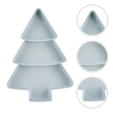 Sky-Blue Christmas Tree Serving Tray (2-Pack)
