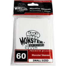 Hüvelyek - Kisebb méretű fényes, Monster logóval - Fehér (Yugioh és más kisebb méretű gamer kártyákhoz illik) - Nagyszerű húsvéti